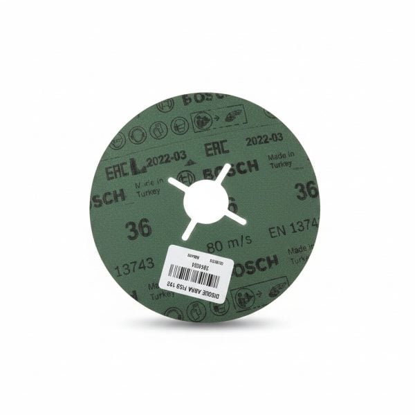 Disque fibre abrasif Bosch 115 mm grain 36 pour métal