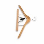 Cintre en Bois avec Pinces pour Jupe et Pantalon