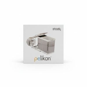 Poubelle de meuble coulissante 2x14L Pelikan Steely