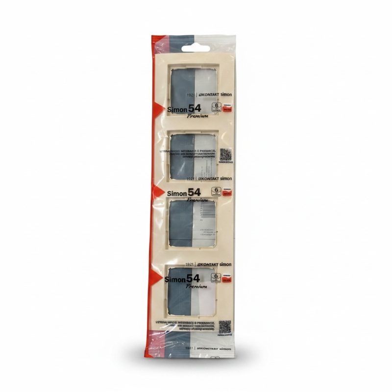 Cadre 4 postes crème Simon 54 Premium