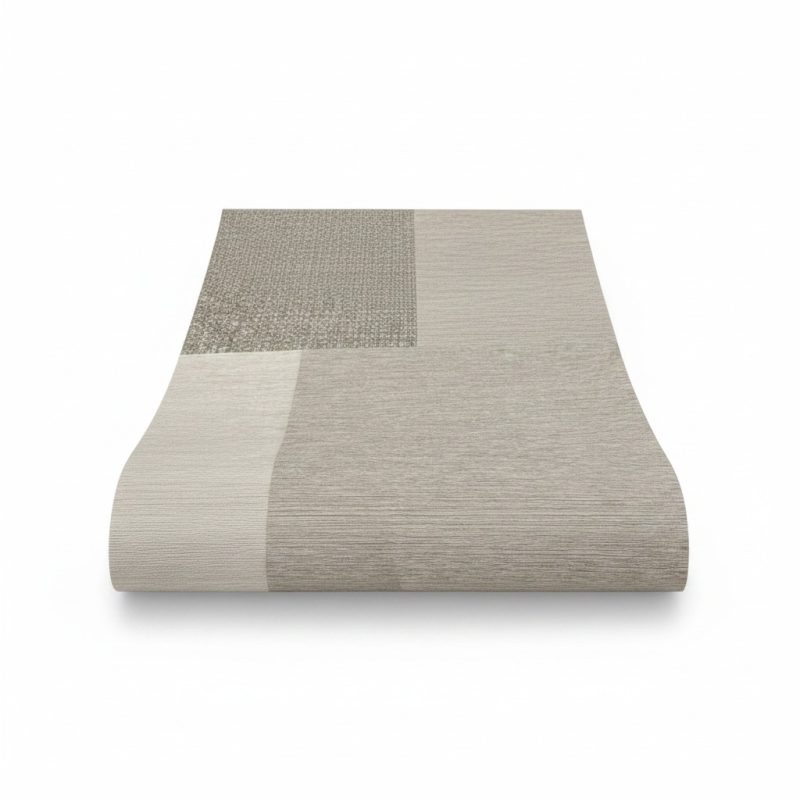 8681181 Papier Peint Géométrique Multitexture Effet Tissu et Bois Gris