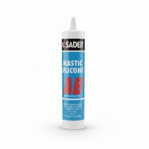 Mastic Silicone SADER AB Noir Acétique Bâtiment 310 ml