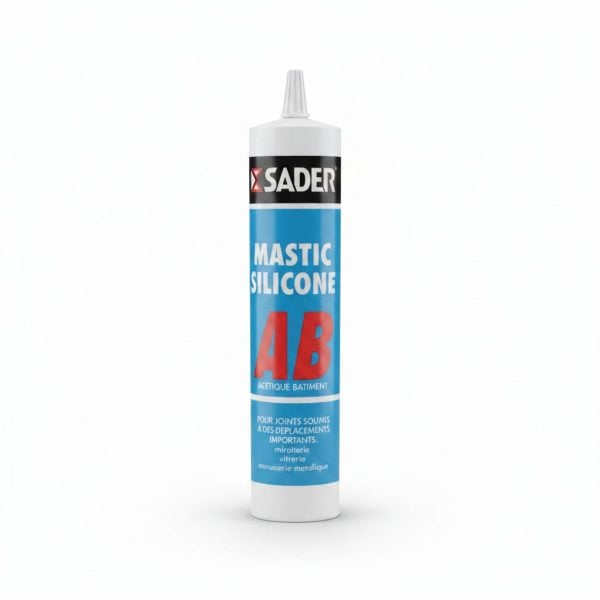 Mastic Silicone SADER AB Noir Acétique Bâtiment 310 ml