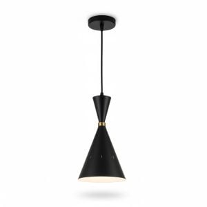Suspension Lucerna métal noir D160 mm E27