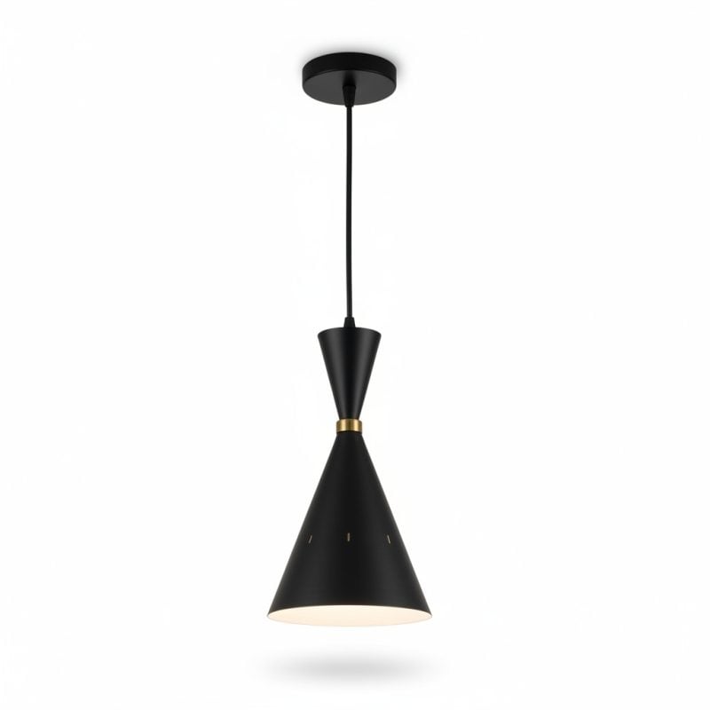 Suspension Lucerna métal noir D160 mm E27