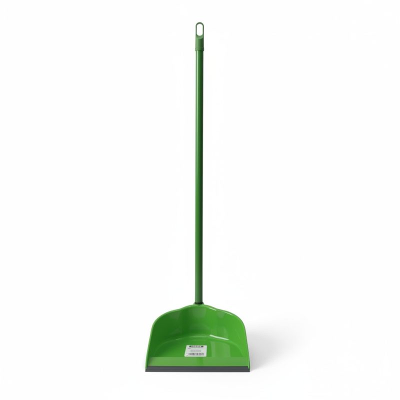 Pelle à poussière verte avec manche métal 80 cm IGOR
