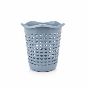 Poubelle de Salle de Bain Design Ajouré Bleu-Gris