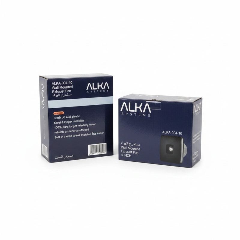 9707591 Extracteur d'air mural 10cm ALKA00410 Noir