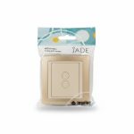 Sortie de fil double Ingelec Jade couleur Dune avec plaque