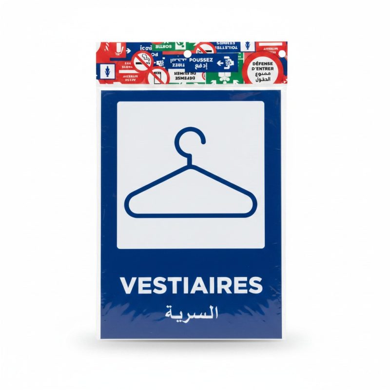 Plaque de Signalisation Vestiaires | Pictogramme Cintre