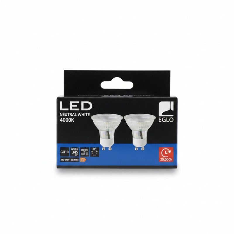 Lot de 2 Ampoules LED GU10 3W 4000K 345lm EGLO