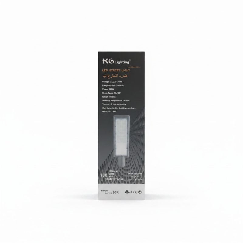 Luminaire Éclairage Public LED 100W 6500K IP66 KG Lighting