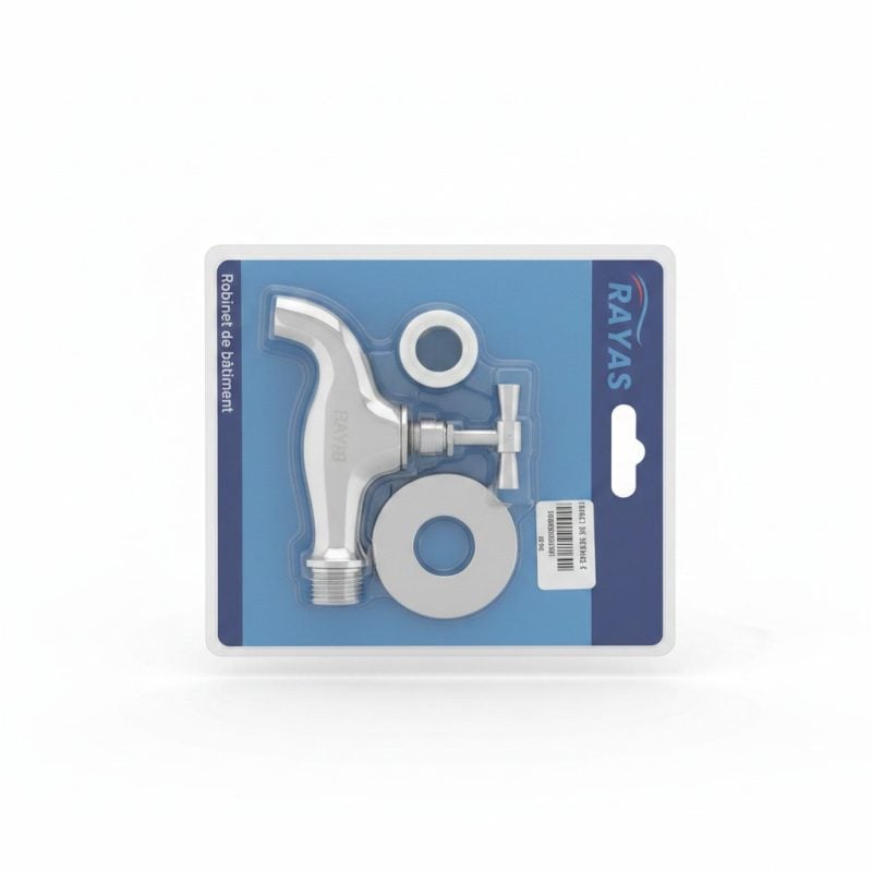 9416571 Robinet de service 1/2 chromé Rayas pour plomberie