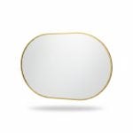 Miroir Oval Mural Doré 50x70 cm pour Salle de Bain