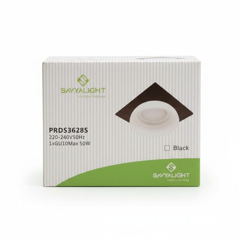 Spot Carré Encastrable GU10 Blanc Savvyalight PRDS3628S
