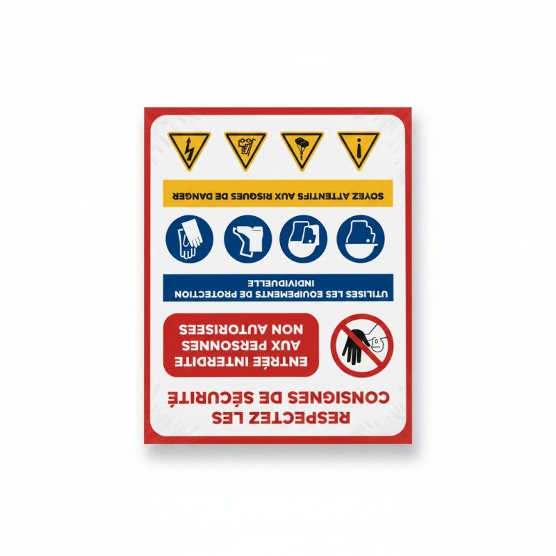 Panneau de signalisation multiconsignes de sécurité