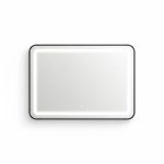 Miroir LED Rectangulaire 60x80 cm Noir pour Salle de Bain