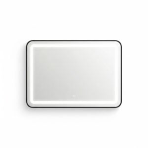 Miroir LED Rectangulaire 60x80 cm Noir pour Salle de Bain