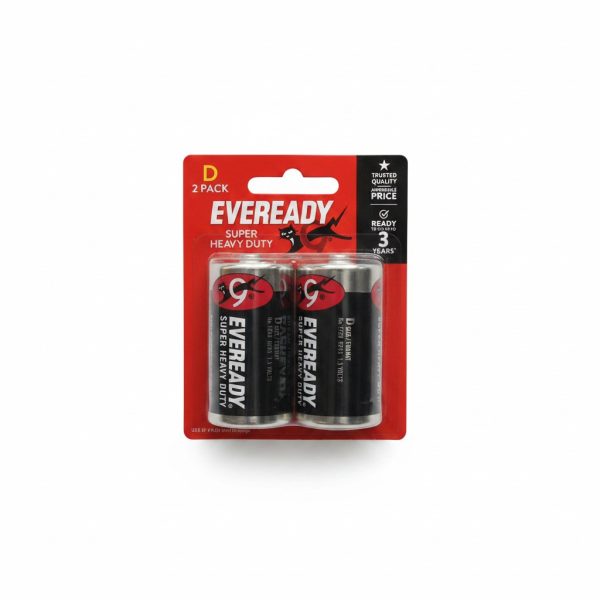 Piles D Super Heavy Duty 1.5V Eveready (Lot de 2)