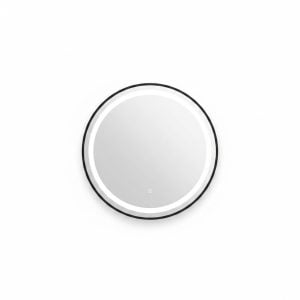 Miroir LED Rond 60 cm Noir pour Salle de Bain