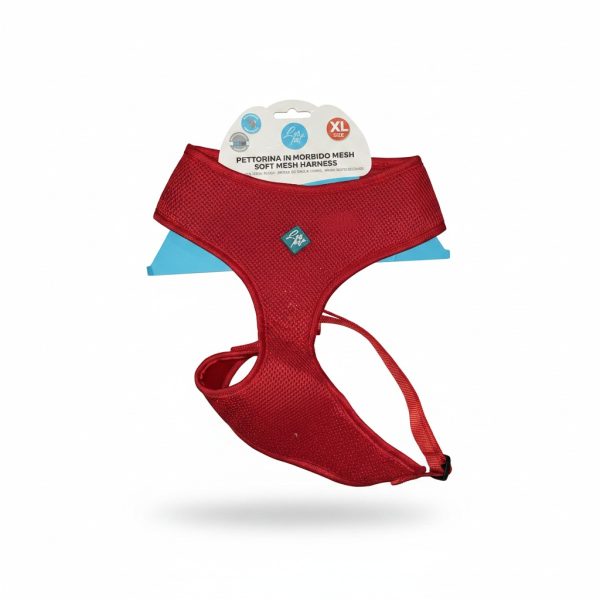 Harnais doux en maille rouge XL Love Pet 51-74 cm