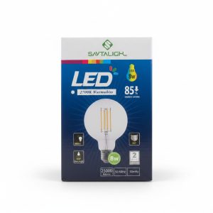 Lampe Filament Globe LED E27 8W 2700K SAVALIGHT