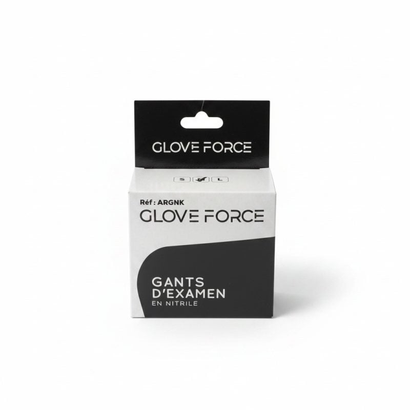 Gants Nitrile Noirs Jetables T.M (Boîte de 10) GLOVE FORCE