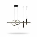 Suspension LED 3 Couleurs 40W Design Moderne Noir et Or