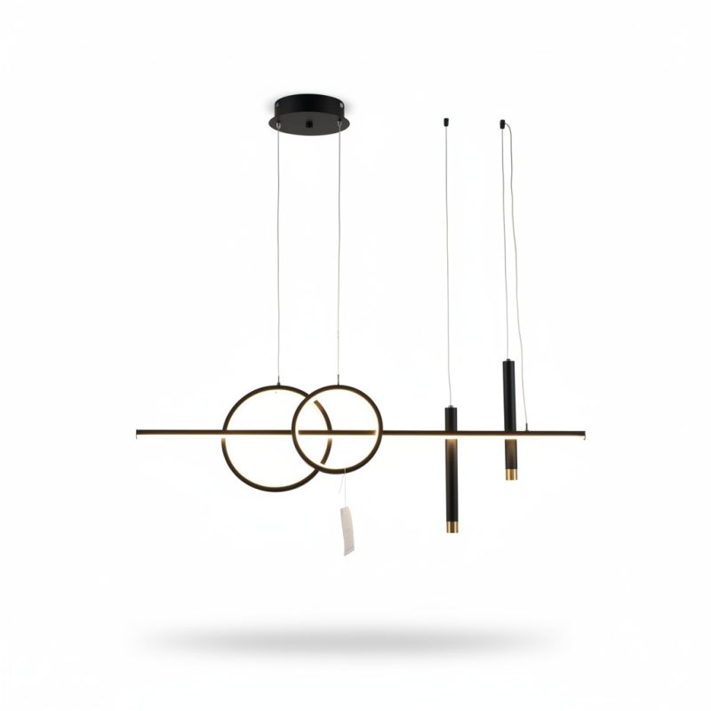 Suspension LED 3 Couleurs 40W Design Moderne Noir et Or