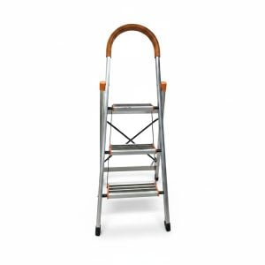 Échelle Escabeau 3 Marches en Aluminium avec Poignée de Sécurité