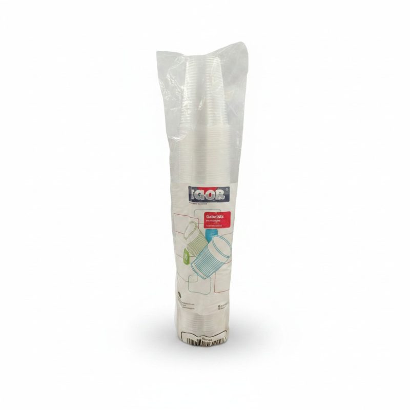Lot de 100 Gobelets Plastique Transparent 180cc Igor