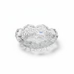 Coupelle décorative en verre ciselé, motif floral