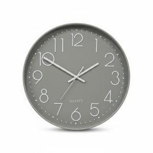 Horloge Murale Ronde Grise D50 cm Design Moderne