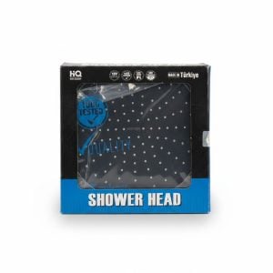 Pomme de douche ronde 22 cm noire et chromée Duscha DS-4150