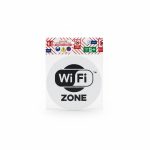 Autocollant Signalétique Rond Wi-Fi Zone