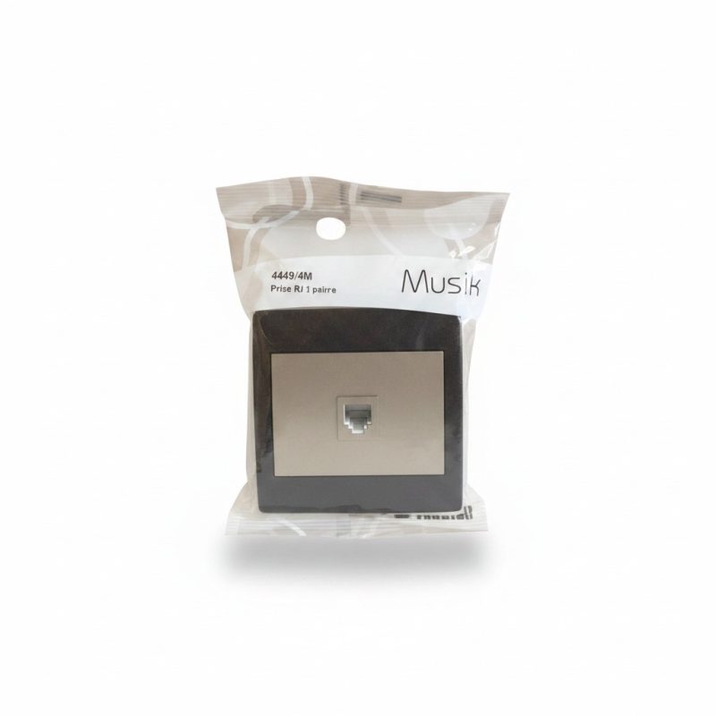 Prise Téléphone 2 Paires Marron et Titane Musik