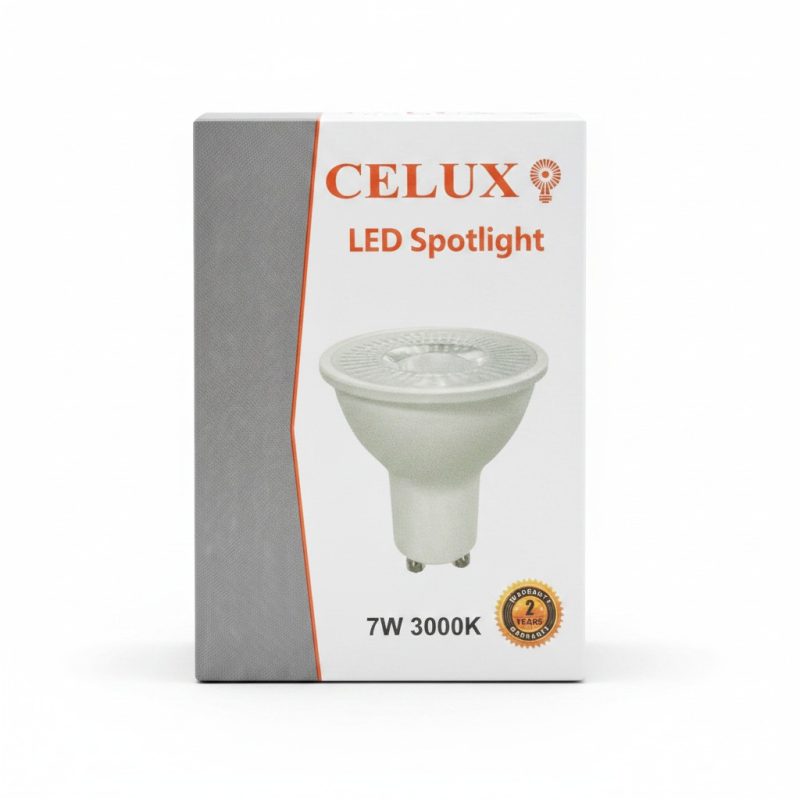 Spot LED GU10 7W 3000K Jaune CELUX