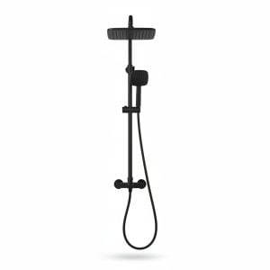 Colonne de douche noir mat avec douchette | Avosten