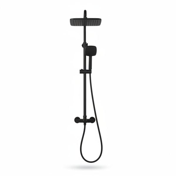 Colonne de douche noir mat avec douchette | Avosten