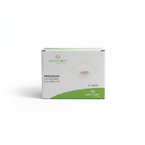 Spot Encastrable Carré GU10 Blanc Savyalight PRDS3638S