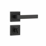 Poignée de porte Nobel Avanti WC Noir Mat sur Rosace Carrée