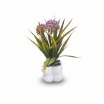 Plante Artificielle Allium Pot Nuage Blanc Décoratif