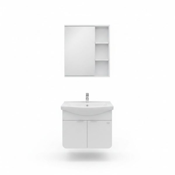 Meuble salle de bain PVC suspendu 60x48 cm blanc 3310-60