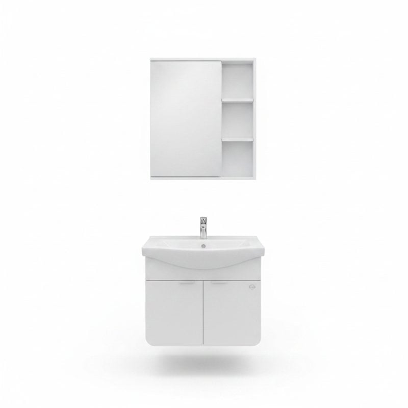 Meuble salle de bain PVC suspendu 60x48 cm blanc 331060