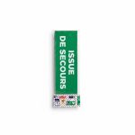 Sticker Signalétique Vertical Issue de Secours Vert et Blanc