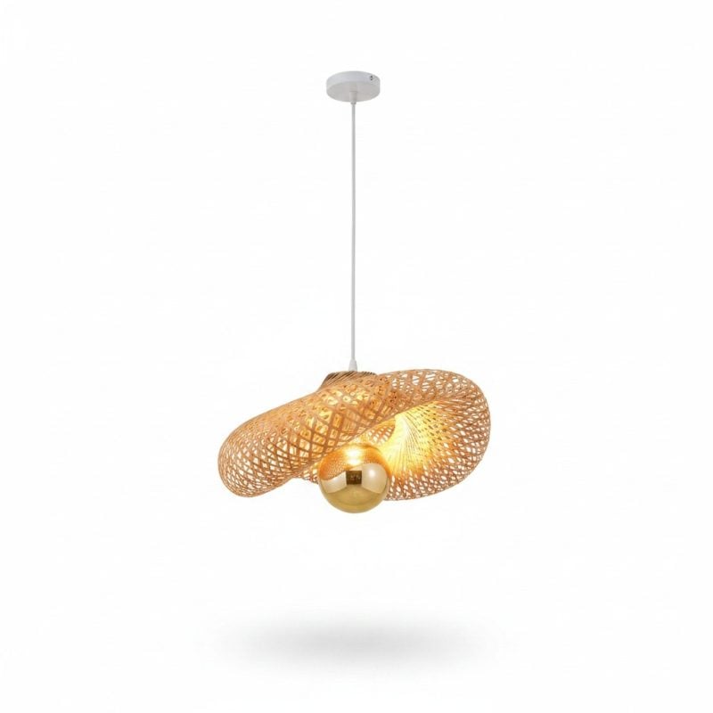 Suspension Komodo en rotin D40cm E27