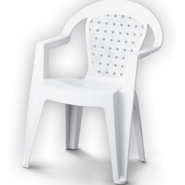 Fauteuil monobloc norma 55x53x80cm blanc