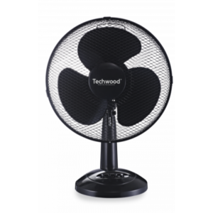 Ventilateur de table 30 cm 40 W noir Techwood