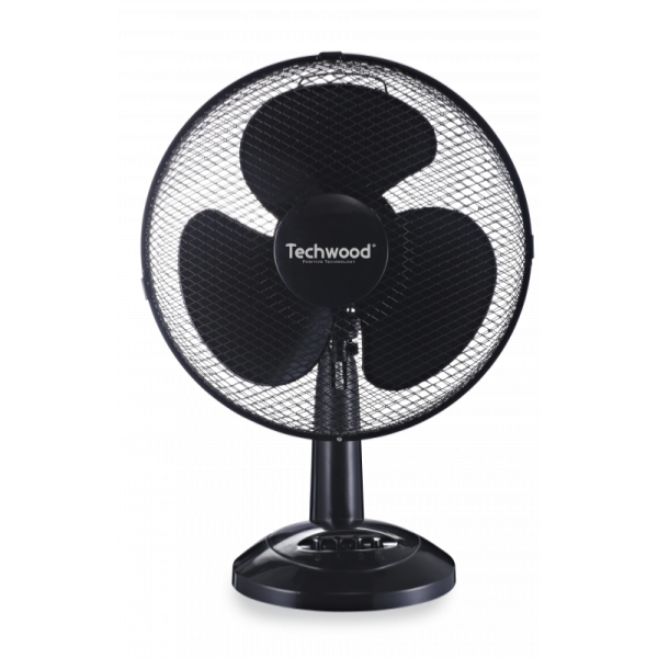 Ventilateur de table 30 cm 40 W noir Techwood