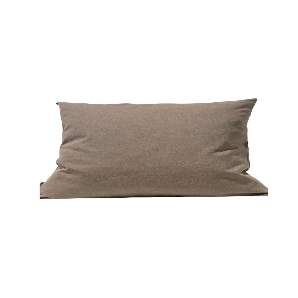 Coussin rempli de fibre taupe 30 x 50 cm